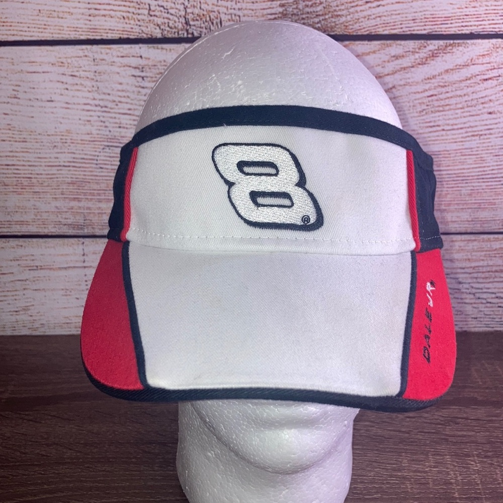 Pre Owned Dale Earnhardt Jr #8 Hat Winners Circle Red Visor Cap Adjustable